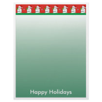 Christmas Letter Paper - Snowman Border letterhead by ChristmasLetterPaper Christmas Letter Paper - Snowman Border letterhead