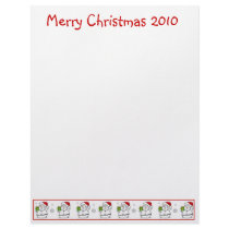 Christmas Letter Paper: Snowman Merry Christmas Personalized Letterhead