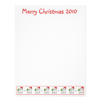 Christmas Letter Paper: Snowman Merry Christmas letterhead