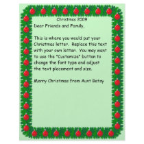 Christmas letter Pine Border letterhead