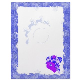 Christmas Letterhead Blue letterhead
