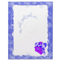 Christmas Letterhead Blue letterhead