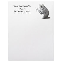 CHRISTMAS LETTERHEAD: HAMSTER: TRUMPET by joyart CHRISTMAS LETTERHEAD: HAMSTER: TRUMPET