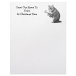 CHRISTMAS LETTERHEAD: HAMSTER: TRUMPET
