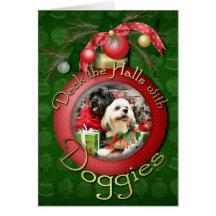 Christmas - Lhasa Apso - Clover and Pixie Cards