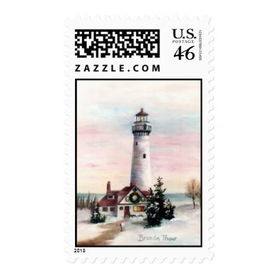Christmas Light Postage Stamp