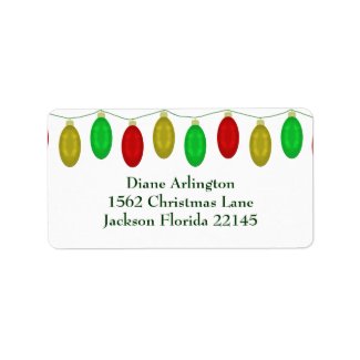 Christmas Lights Address Labels