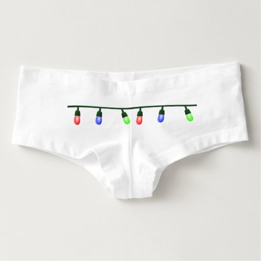 Christmas lights boyshorts panties underwear Zazzle