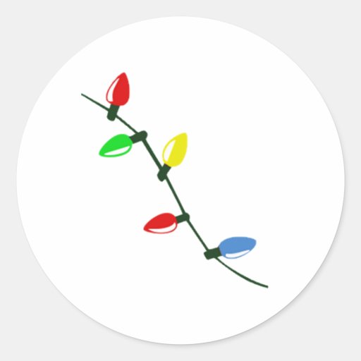 christmas lights classic round sticker zazzle christmas lights classic round sticker zazzle