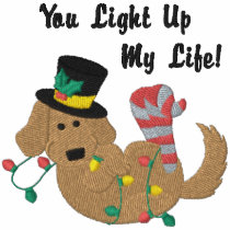 Christmas Lights Dog embroidered shirts by Embroidery4U Christmas Lights Dog embroidered shirts