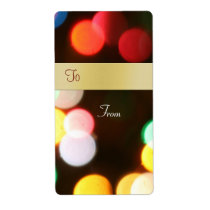 Christmas Lights Gift Tag Label