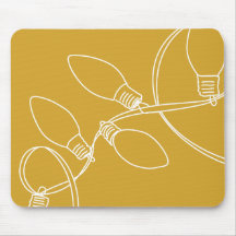 Christmas Lights_GLD Mousepad