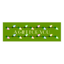 Christmas Lights Holiday Gift Tag business cards by whupsadaisy Christmas Lights Holiday Gift Tag business cards