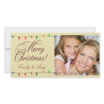 Christmas lights Merry Christmas photo card photo cards