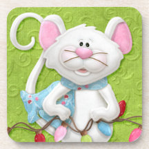 Christmas Lights Mouse Coasters