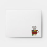 christmas lights mouse in cup envelopes