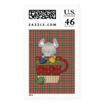 christmas lights mouse in cup postage