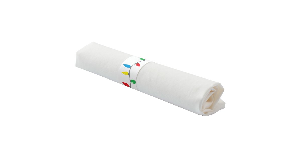 Christmas Lights Napkin Bands Zazzle christmas-lights-napkin-bands-zazzle