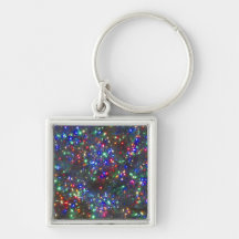 Christmas lights, Portland, Oregon Keychains