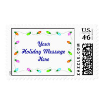 Christmas Lights Postage Stamp