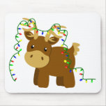 Christmas Lights Reindeer Mousepad