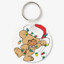 Christmas Lights Teddy Bear keychains