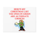 christmas list joke postcard