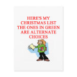 $1 10 christmas list joke post cardsee on 29 products by jimhartley