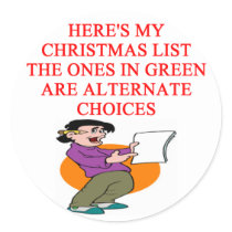 christmas list joke stickers