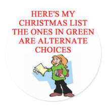 christmas list joke stickers