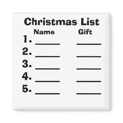Christmas List Fridge Magnet by christigmc