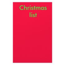 Christmas list stationery paper