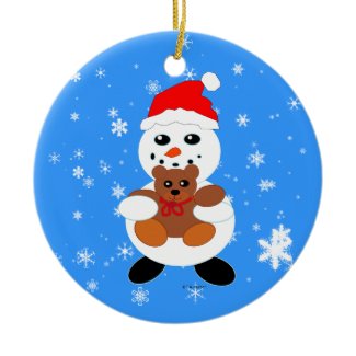 Christmas Love Snowman Ornament ornament