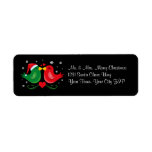 Christmas Lovebirds Personalized Label