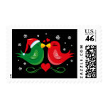 Christmas Lovebirds Postage postage