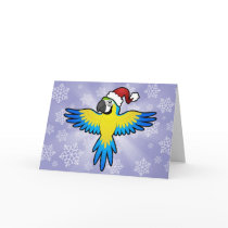 Christmas Macaw / Parrot Greeting Card