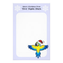 Christmas Macaw / Parrot Custom Stationery