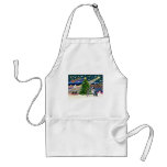 Christmas Magic Australian Cattle Dogs (two) Apron