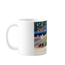 Christmas Magic Australian Cattle Dogs (two) mugs by dogartchristmasgifts Christmas Magic Australian Cattle Dogs (two) mugs