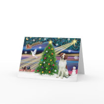 Christmas Magic Brittany Spaniel cards by dogartchristmasgifts Christmas Magic Brittany Spaniel cards