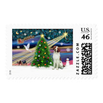 Christmas Magic Brittany Spaniel Postage