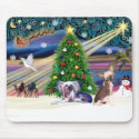 Christmas Magic Chinese Crested (two) mousepads