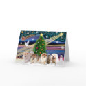 Christmas Magic Chow Chows (four) cards