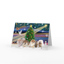 Christmas Magic Chow Chows (four) cards