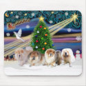 Christmas Magic Chow Chows (four) mousepads