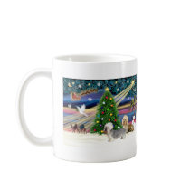 Christmas Magic Dandi Dinmont (two) mugs