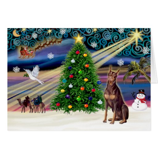 Doberman Christmas Cards 