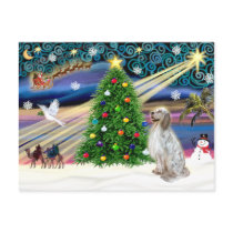 Christmas Magic English Setter postcards