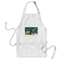 Christmas Magic English Springers (two) aprons by dogartchristmasgifts Christmas Magic English Springers (two) aprons
