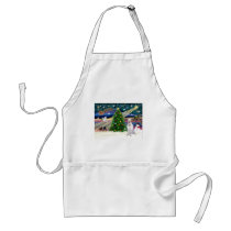 Christmas Magic Pit Bull 2 - aprons by dogartchristmasgifts Christmas Magic Pit Bull 2 - aprons